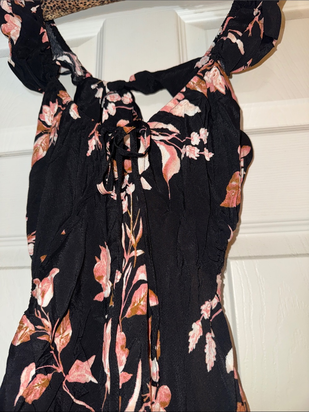 Forever 21 Black Maxi Dress with Pink Floral Print - Picture 6 of 11